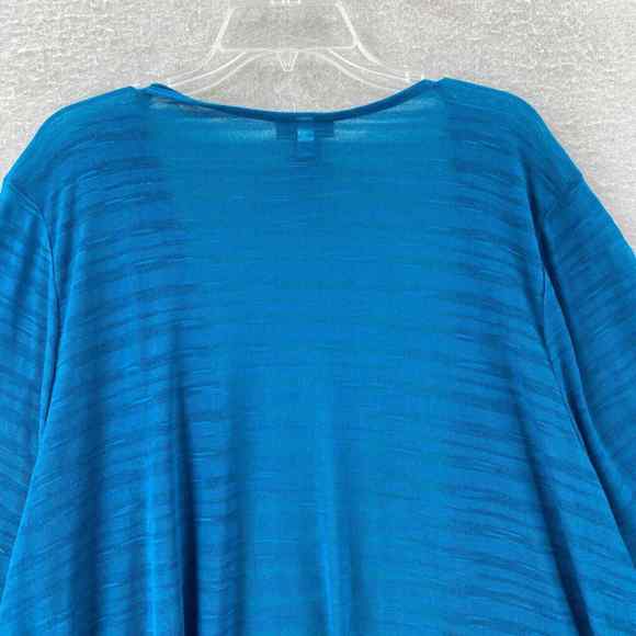 Catherines Cardigan Sweater Womens 3X‎ Blue 3/4 Sleeve Lightweight Open Cover Up - Picture 8 of 11